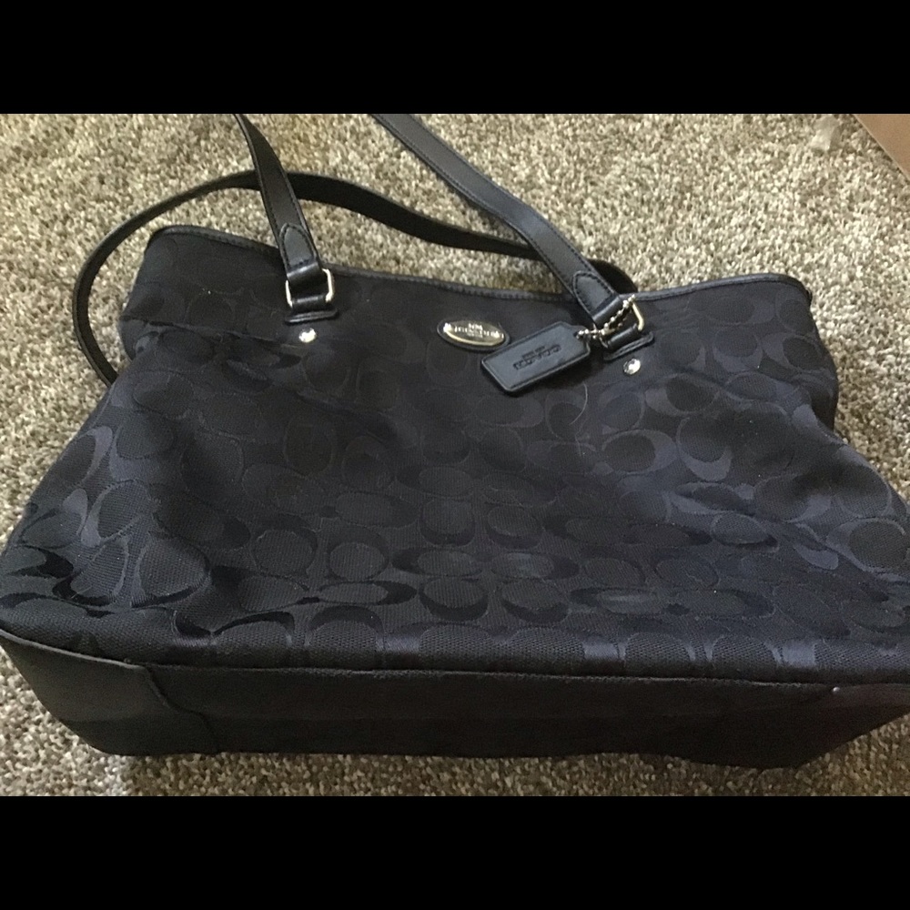 Black Fabric Coach Bag